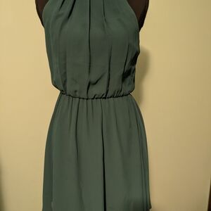 Lush Sleeveless Dark Green Dress